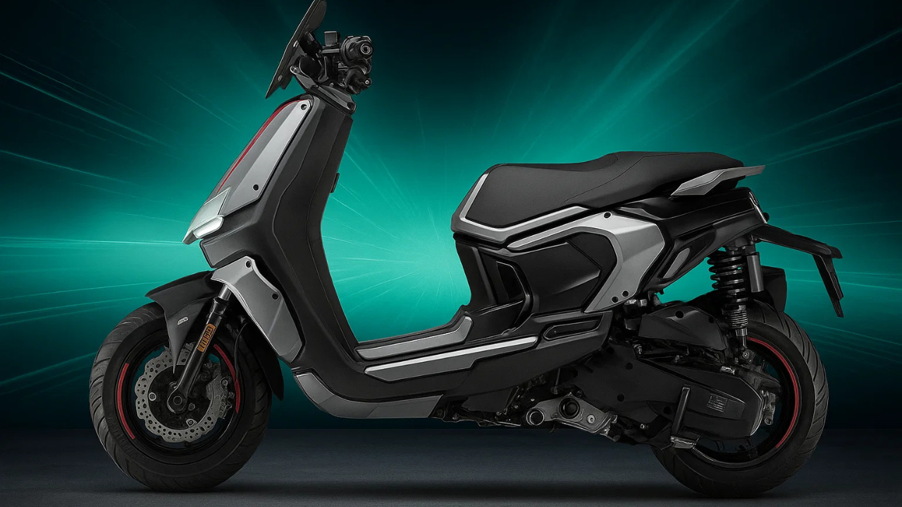 Velocifero Mobster India Launch scooter side profile with futuristic design and aggressive styling