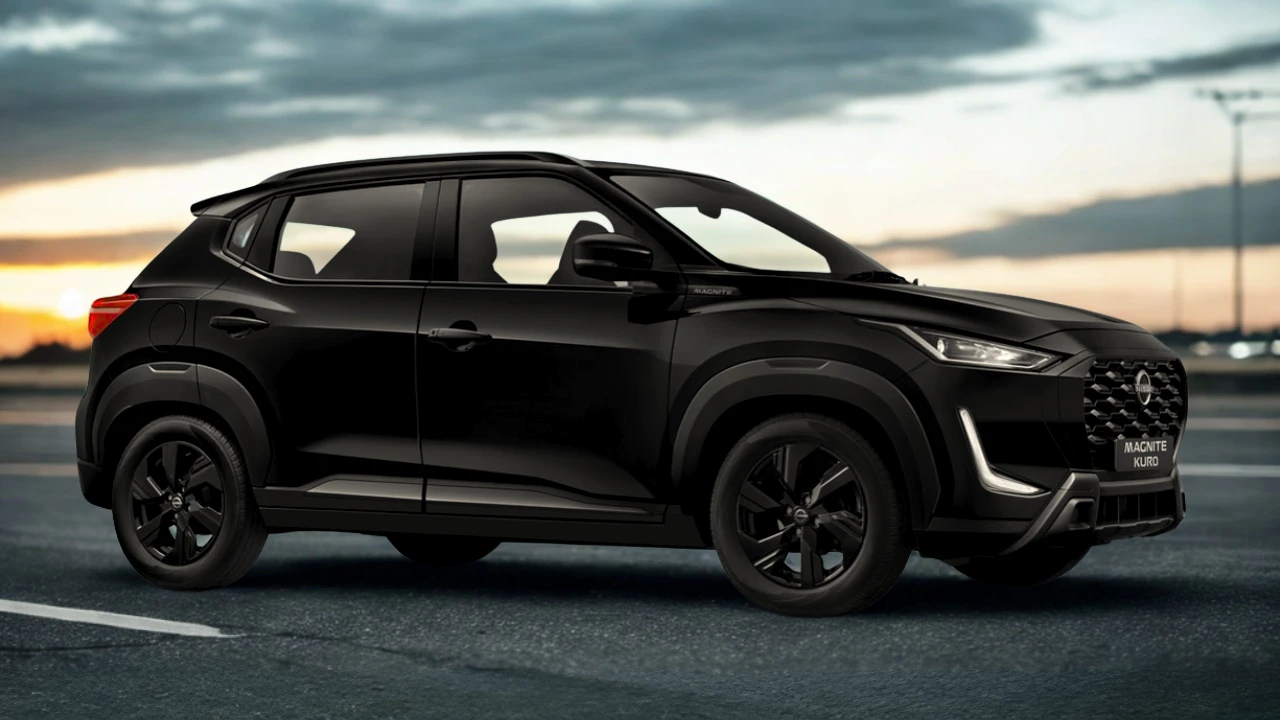 Nissan Magnite Kuro Edition in full black exterior with sporty detailing