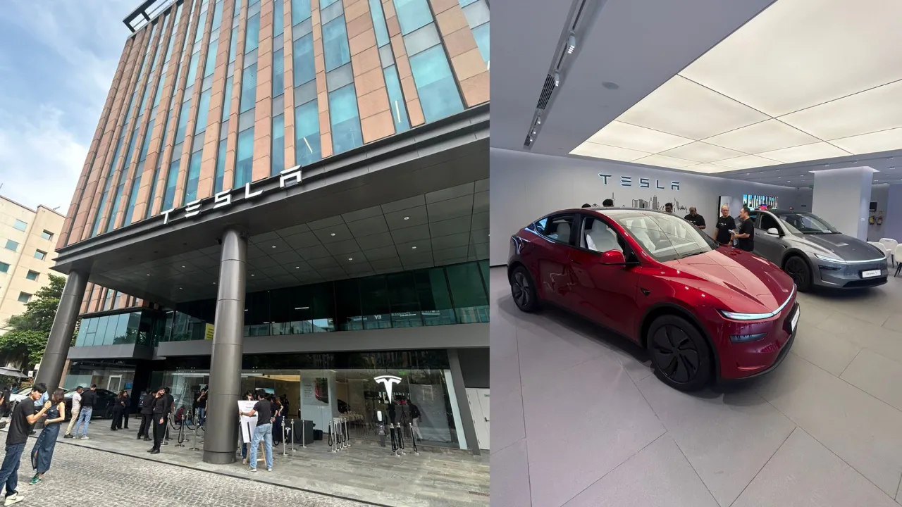 Tesla Second Showroom Delhi Aerocity Opening