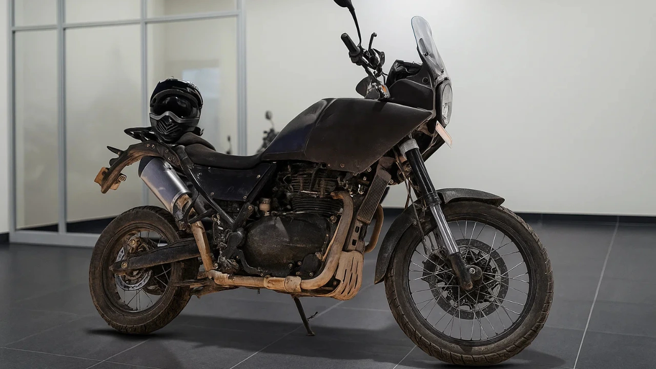 royal enfield himalayan 750 india launch timeline prototype adventure motorcycle with windscreen and spoked wheels